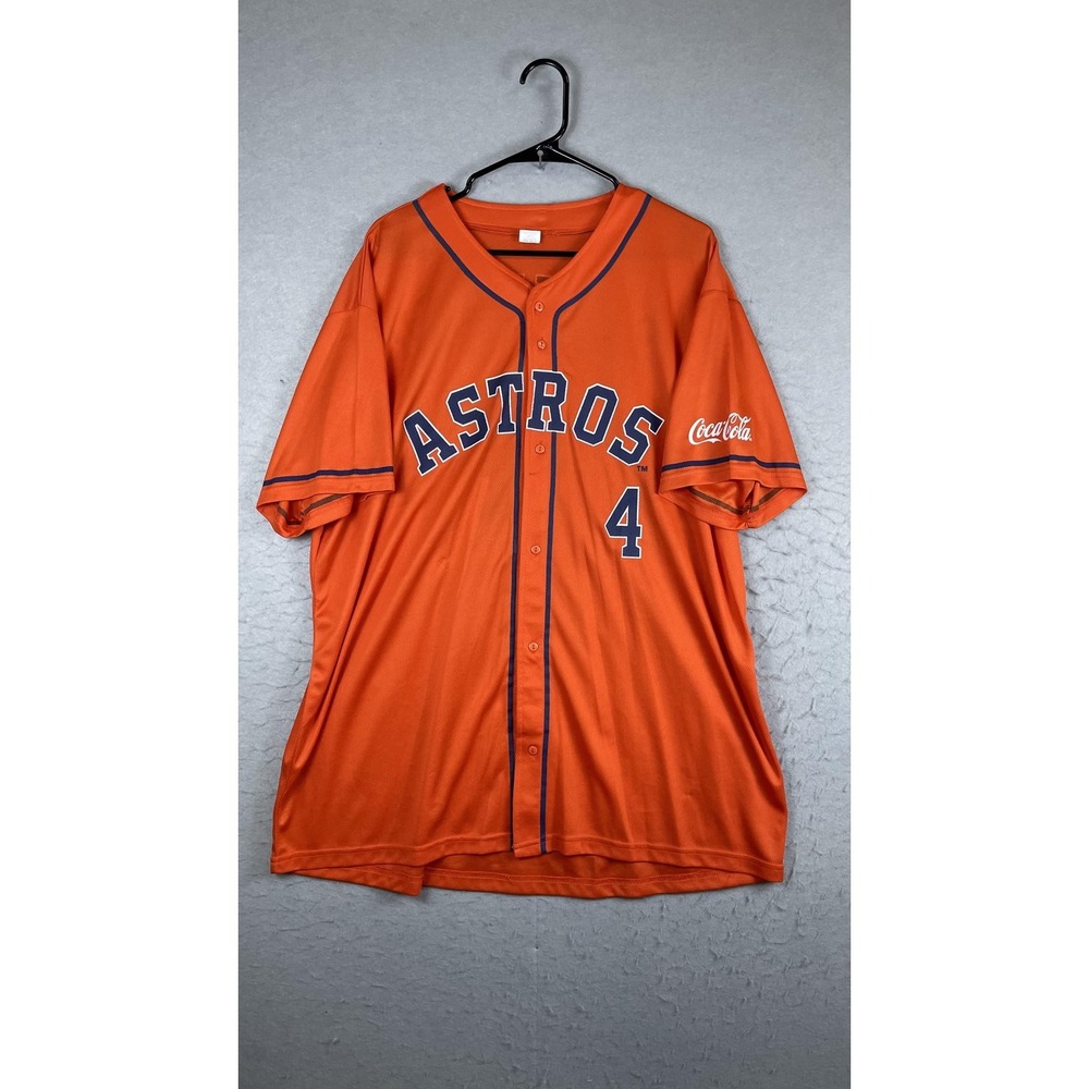 Houston Astros Jersey Mens XL Orange MLB Baseball George Springer 4 Coca-Cola‎